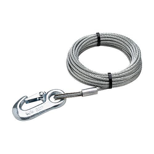 Seachoice 51181 Steel Winch Cable w/ Safety Hook, 3/16 In. X 25 Ft., 4,000-Lb. Tensile Strength