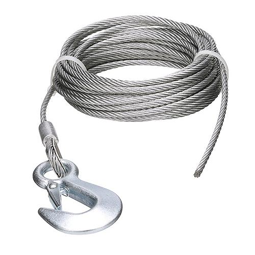 Seachoice 51181 Steel Winch Cable w/ Safety Hook, 3/16 In. X 25 Ft., 4,000-Lb. Tensile Strength