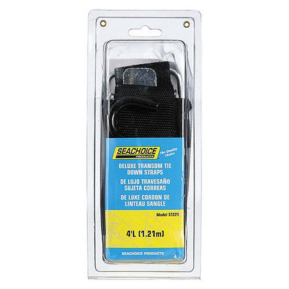 Seachoice 51221 Heavy Duty Transom Tie Down Boat Strap, 48 In., With S Hook