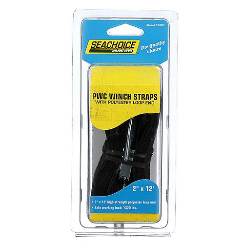 Seachoice 51261 Winch Strap for PWC, Loop End, 2 in. X 12 Ft., 4,000-Lb. Break Strength