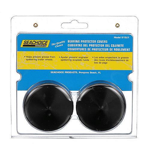 Seachoice 51521 Bearing Protector Covers for Boat Trailers, Black Plastic, Pack of 2