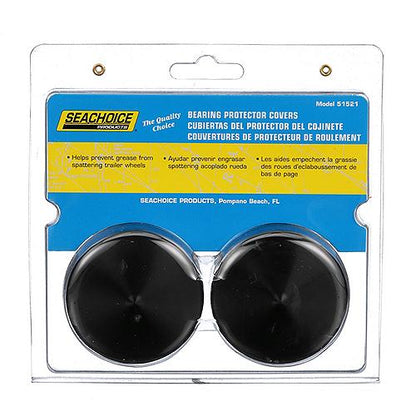 Seachoice 51521 Bearing Protector Covers for Boat Trailers, Black Plastic, Pack of 2