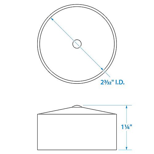 Seachoice 51521 Bearing Protector Covers for Boat Trailers, Black Plastic, Pack of 2