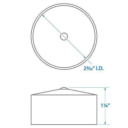 Seachoice 51521 Bearing Protector Covers for Boat Trailers, Black Plastic, Pack of 2