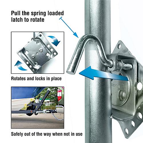 Seachoice 52021 Foldup Boat Trailer Jack, 6" Wheel, 1,000 lbs. Max Load