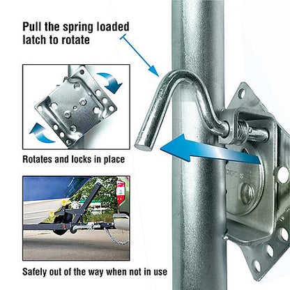 Seachoice 52021 Foldup Boat Trailer Jack, 6" Wheel, 1,000 lbs. Max Load