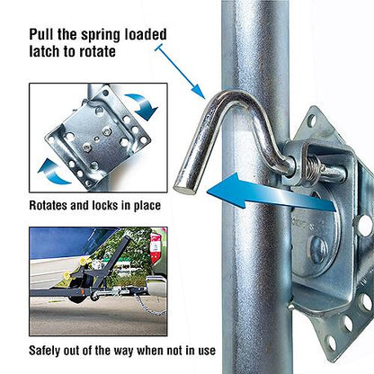 Seachoice Fold Up Trailer Jack, 22-7/8 In., Max Lift 1500 Lbs.