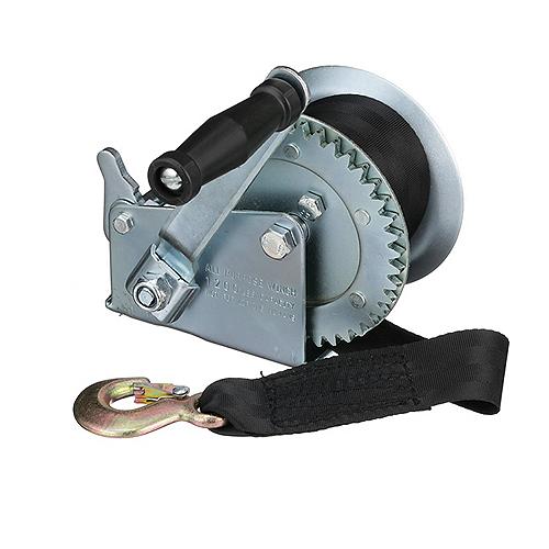 Seachoice Trailer Winch, Strap with Hook, Max Load 1,200 Lbs. 52191