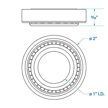 Seachoice, 53531 Marine Boat Trailer Wheel Bearing Kit, 1 In. Axle, Set of 2