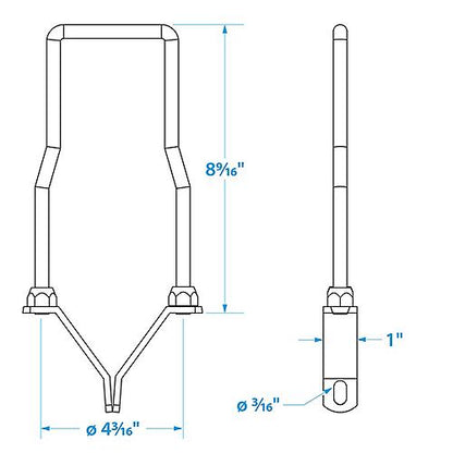 Seachoice 53851 Lockable Spare Tire Carrier for Boat Trailer