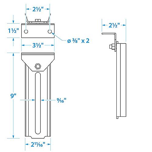 Seachoice 55310 Swivel Bolster Bracket, 8 In., Boat Trailer, Galvanized