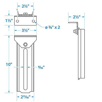 Seachoice 55330 Swivel Bolster Bracket, 10 In., Boat Trailer, Galvanized