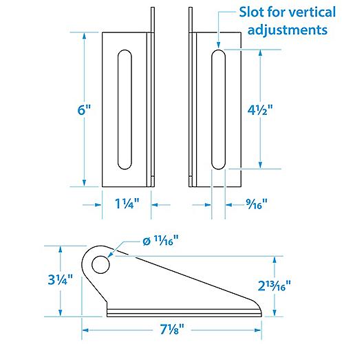 Seachoice Keel Roller Bracket, 2 Piece, Galvanized Boat Trailer, 55530