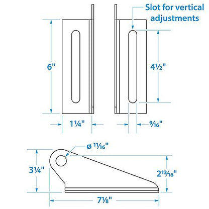 Seachoice Keel Roller Bracket, 2 Piece, Galvanized Boat Trailer, 55530
