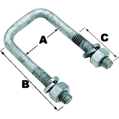 Seachoice 57440 Sq U-Bolt-3 1/16X3 5/16