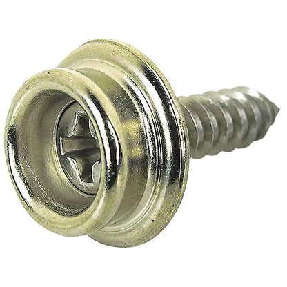 Seachoice 59861 Stainless Steel Button Stud With Tapping Screw #8 x 3/8", Qty. 6