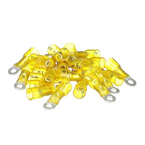 Seachoice Heat Shrink Ring Terminals 12-10 ga (25pk) yellow
