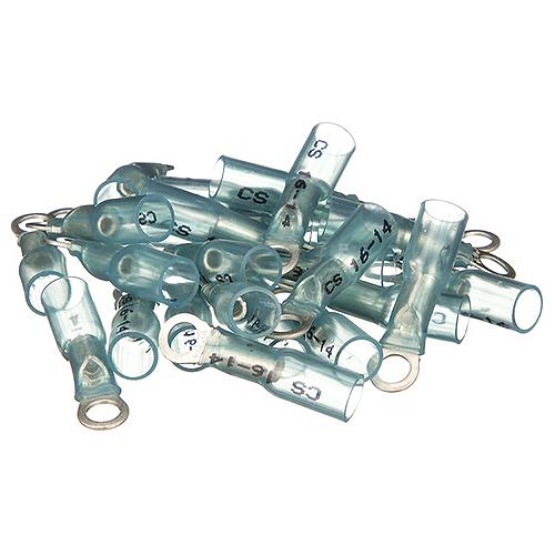 Seachoice Heat Shrink Ring Terminals 16-14 H/S rings, #10 Pk of 25