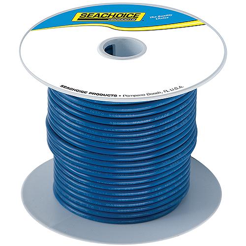 Seachoice 63131 Tinned Copper Marine Wire, 16 AWG, Dark Blue