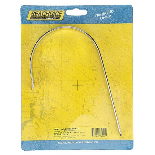 Seachoice Ring Buoy Bracket, Polished 304 Stainless Steel, 4 in. Opening