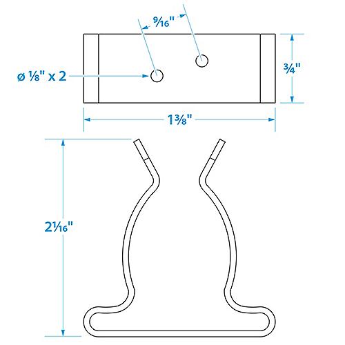 Seachoice 72031 Spring Clamps, Pack of 2, Polished Stainless Steel