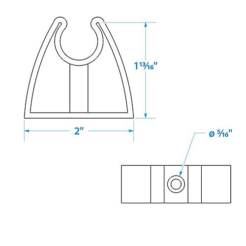 Seachoice 72051 Rubber Organizing Storage Clip, Black, Set of 2