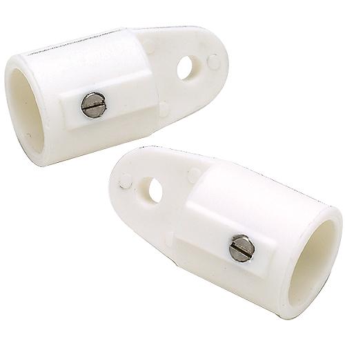 Seachoice 76101 Plastic External Eye Ends for Canopy Top, White, 7/8 in. OD, Pack of 2