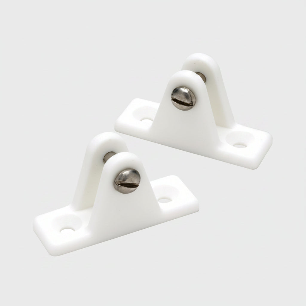 Seachoice 76241 Deck Hinge for Bimini Top, White Nylon, Pack of 2