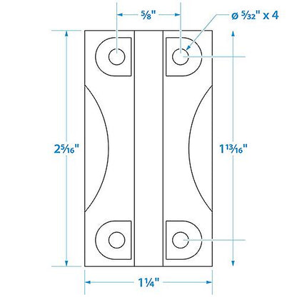 Seachoice 76901 Igloo Cooler Replacement Hinge, Plastic, Pack of 2