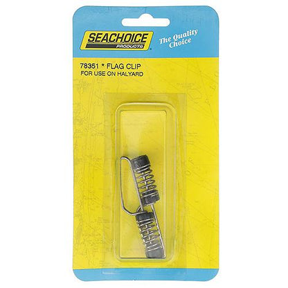 Seachoice 78351 Flag Clips, 304 Stainless Steel, For Halyards or Outrigger Lines, Pack of 2