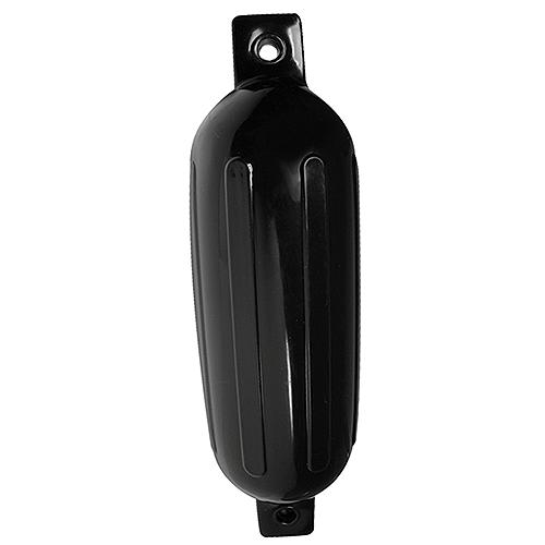 Seachoice Twin Eye Ribbed Boat Fender, Black, 8-1/2 In. X 27 In. 79071