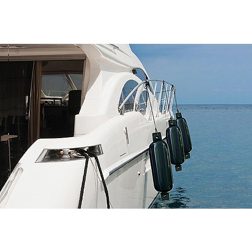 Seachoice Twin Eye Ribbed Boat Fender, Black, 8-1/2 In. X 27 In. 79071