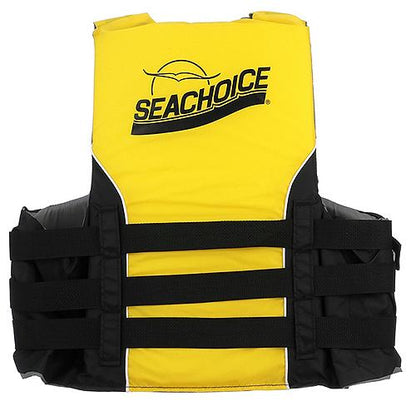 Seachoice Deluxe 4-Belt Ski Vest - Yellow/Black, Lg/XL