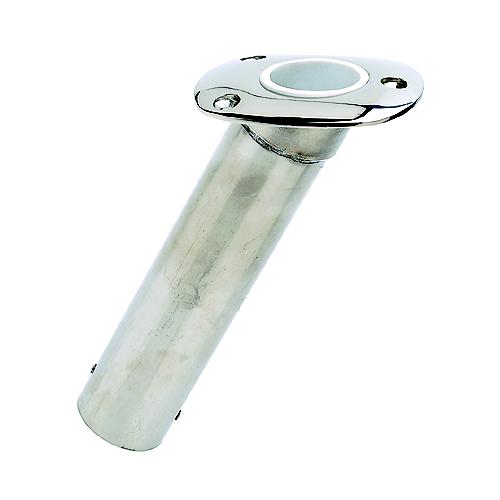 Seachoice 89021 Fishing Rod Holder, Cast Stainless Steel, 30 Degree Gunnel Mount