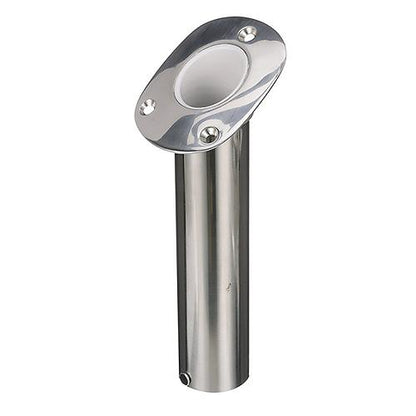 Seachoice 89021 Fishing Rod Holder, Cast Stainless Steel, 30 Degree Gunnel Mount