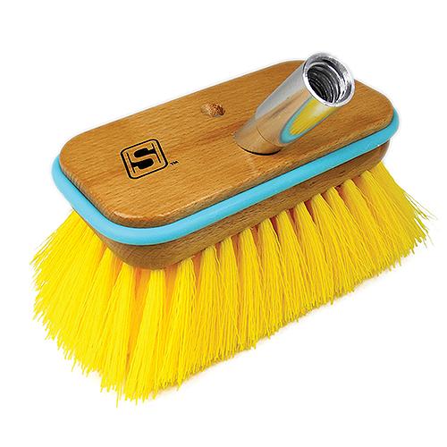 Seachoice 90581 Deck Brush with Bumper and Threaded Adapter, Medium