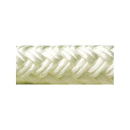 Seachoice Double-Braid Nylon Dock Line w/ Eye Splice, Pre-Shrunk, Heat Stabilized, 3/8 In. X 20 Ft., White