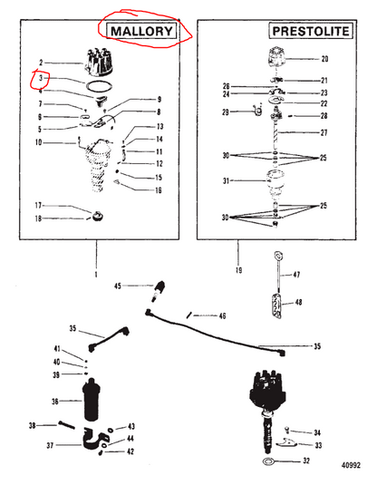 Gasket-Dist Cap, Aqua Power 415