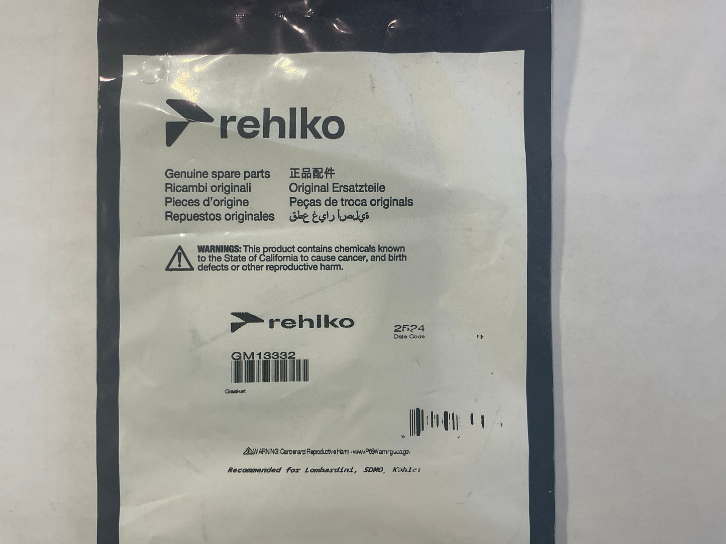 Kohler GM13332 Gasket, Ex Man to Turbo