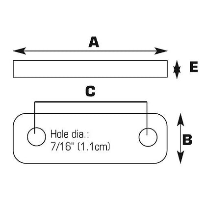 Seachoice Frame Tie Plates (Pair Per Pack)