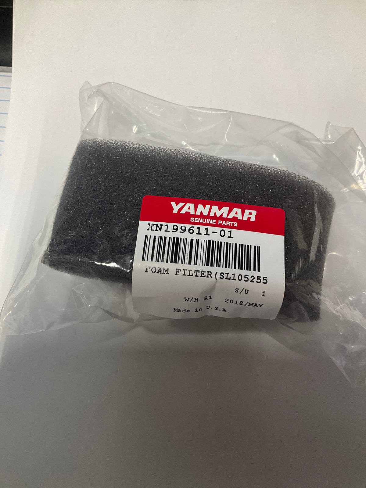 Yanmar XN199611-01 Foam Filter (Sl105255)
