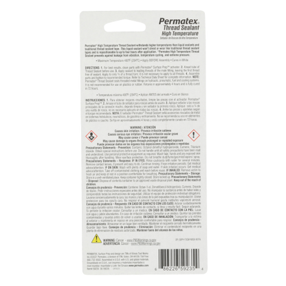 Permatex® High Temperature Thread Sealant, 59235, 50 ML