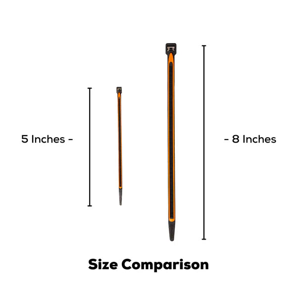 GripLockTies® 12" Rubber-Lined, Reusable Cable Ties 40pk