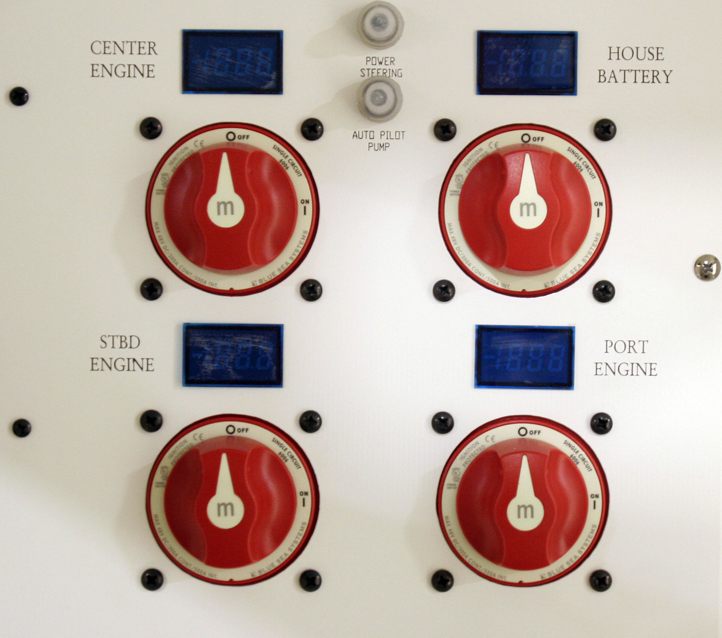 Blue Sea 6006 Battery Switch Mini On/Off w/Knob, Red