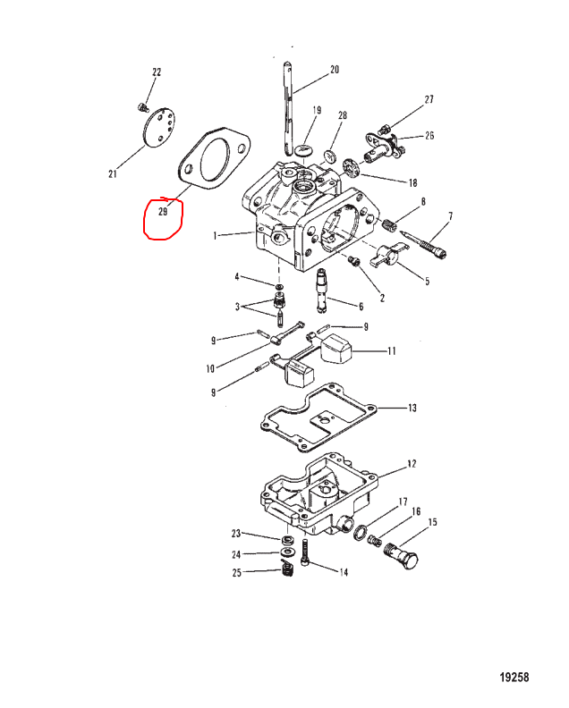 Gasket-Carb, Aqua Power 627