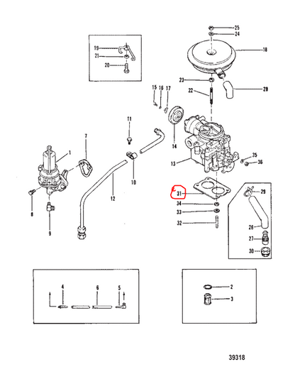 ROCHESTER 2 BBL BASE GASKET, Quicksilver 64692