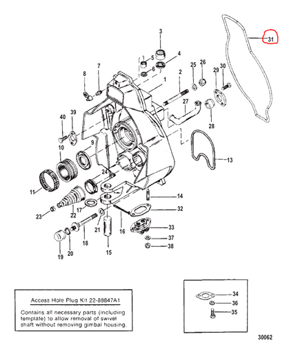 Transom Seal, Quicksilver 65533A1