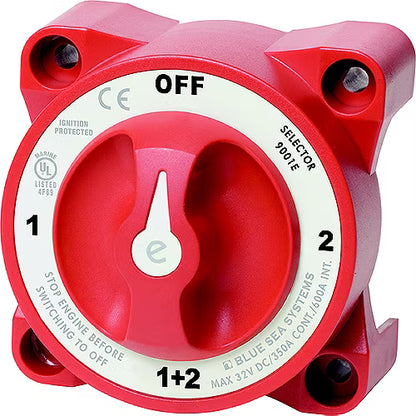 Blue Sea Systems 9001e e-Series 4 Position Selector Battery Switch