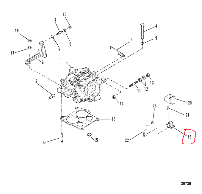 Carb Automatic Choke T-Stat, Quicksilver 66205, (NLA), (NOS)