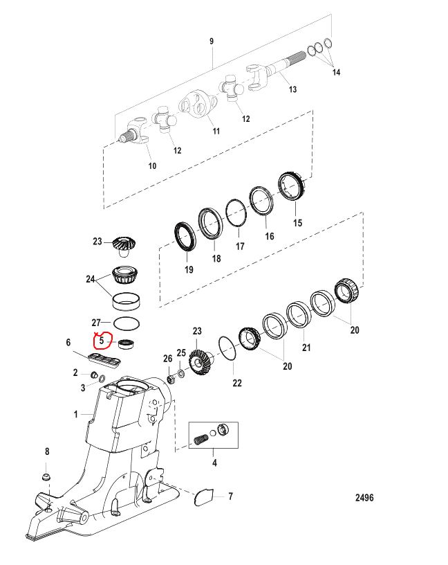 Oil Seal, Carrier, Quicksilver 66302